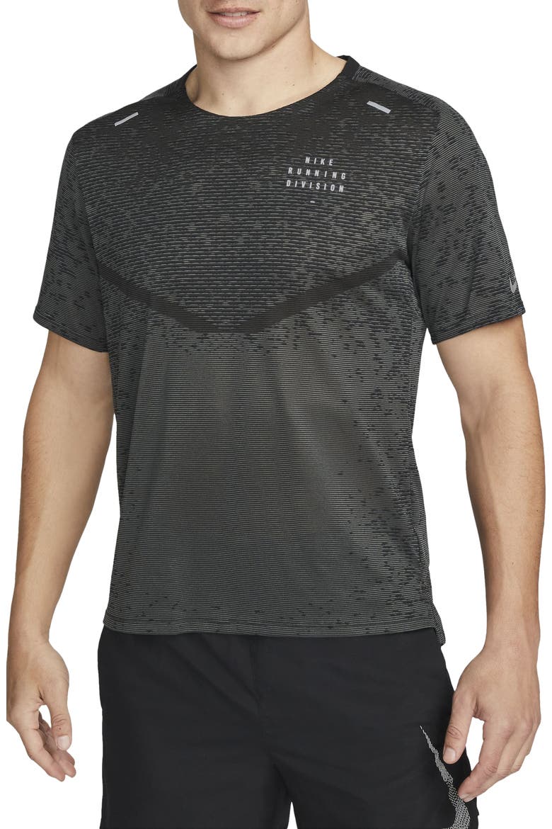 Dri-FIT ADV Run Division TechKnit Running T-Shirt, Main, color, BLACK/ BLACK/ IRON GREY