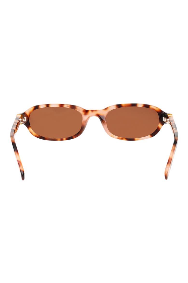 50mm Oval Sunglasses, Alternate, color, COLOURED HAVANA / BROWN