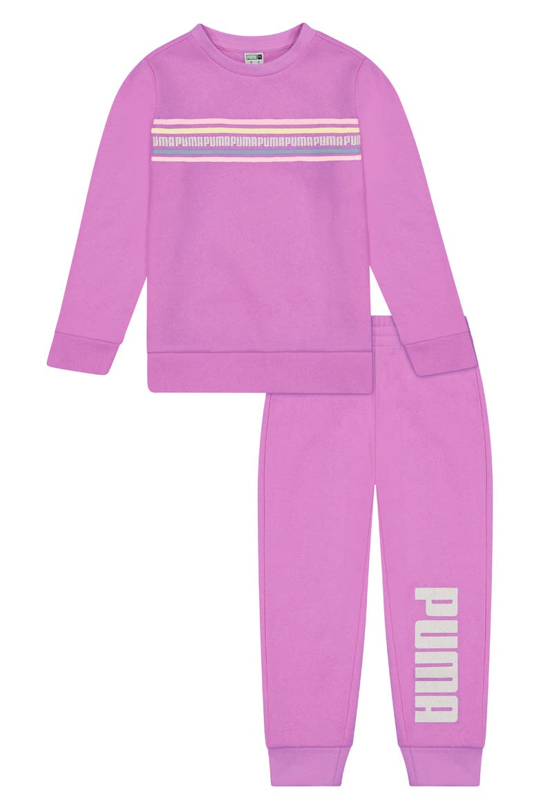 Fleece Pullover & Joggers Set, Main, color, MEDIUM PURPLE