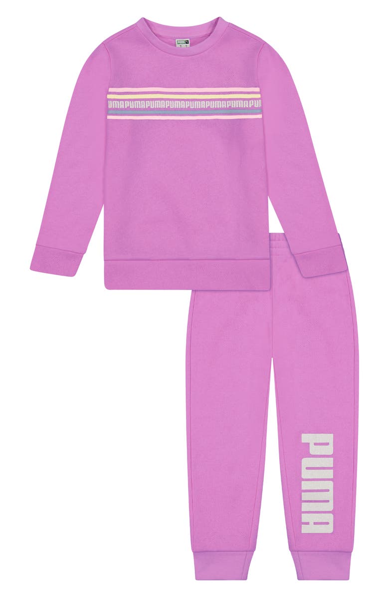 PUMA Fleece Pullover & Joggers Set, Main, color, 
