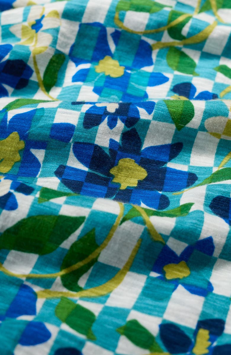 Seasalt Cornwall Studio Glass Organic Cotton Button-Up Top, Alternate, color, Picnic Floral Chalk