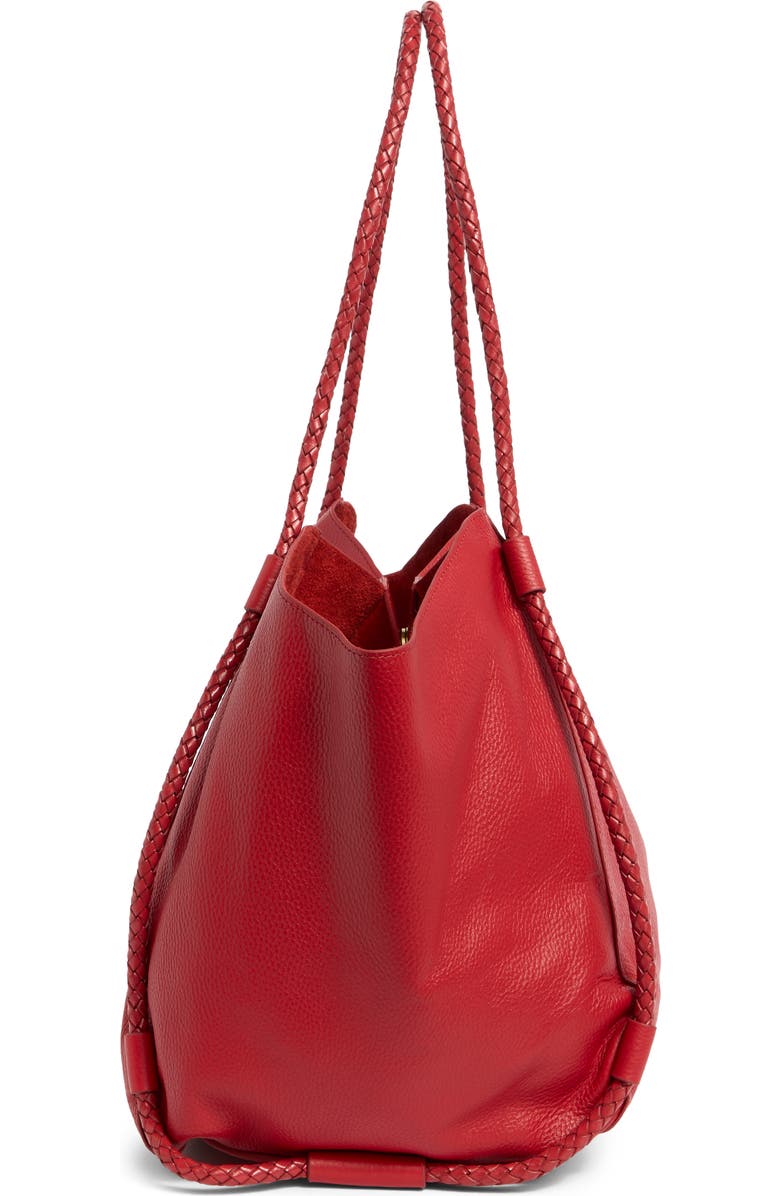 Lucky Brand Zila Leather Tote Bag, Alternate, color, Salsa
