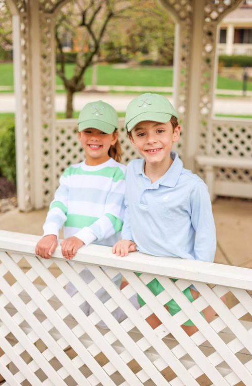 Bits & Bows Golf Clubs Twill Bow Baseball Hat In Green