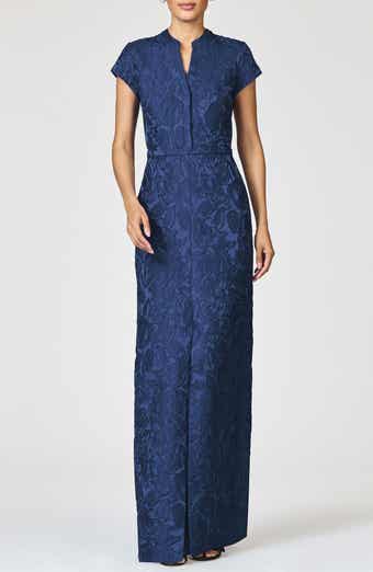 Lynn Floral Cloque Gown