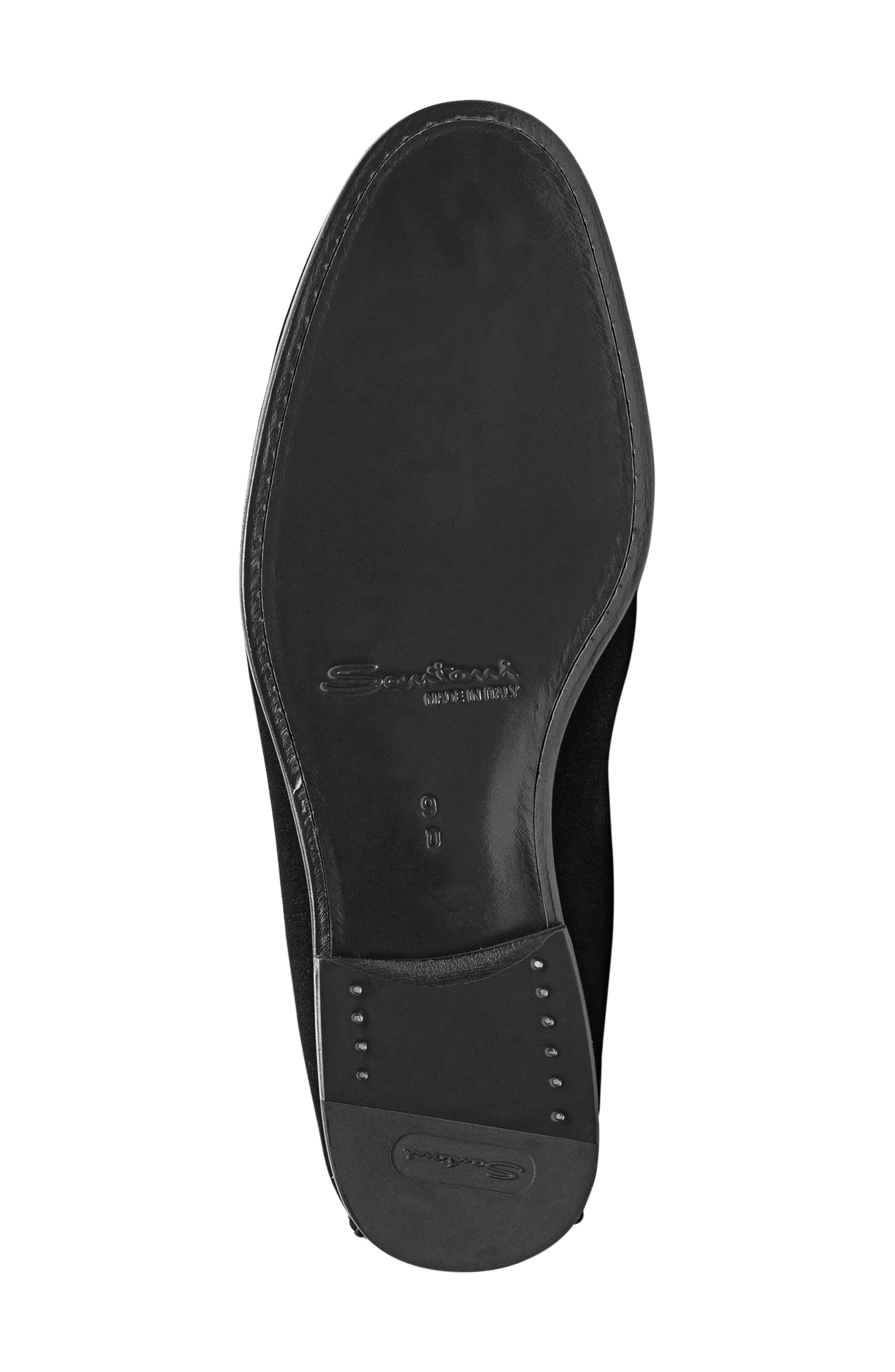 Santoni Suede Penny Loafer, Alternate, color, Black
