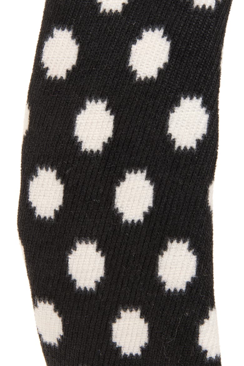 Rosette Knotted Dot Headband, Alternate, color, JET