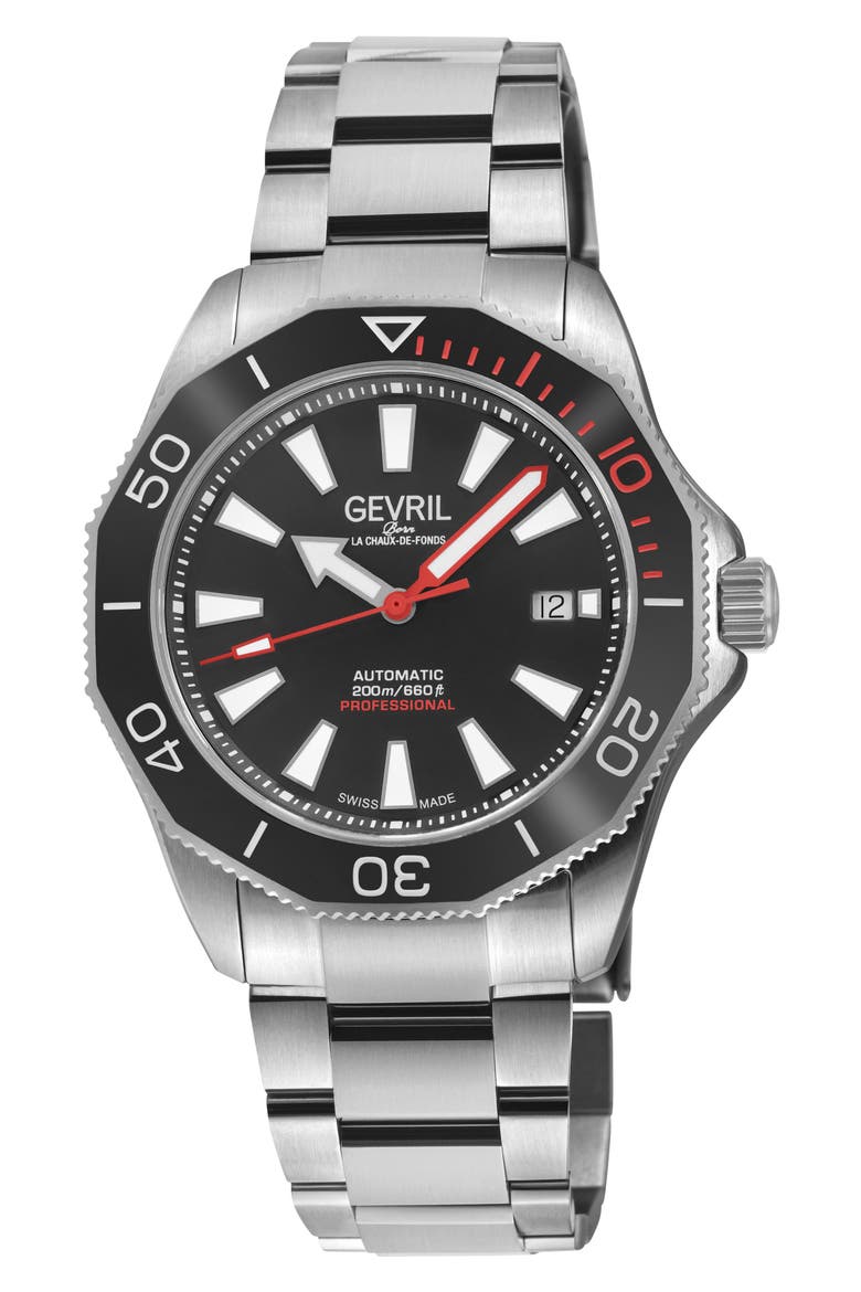 Pier 90 Automatic Bracelet Watch, Main, color, SILVER