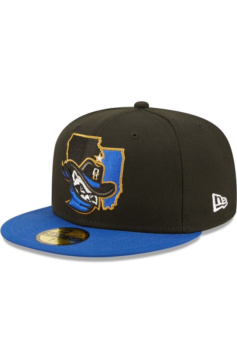 New Era Men's New Era Black Quad Cities River Bandits Authentic Collection Team Alternate 59FIFTY Fitted Hat, Main, color, Black