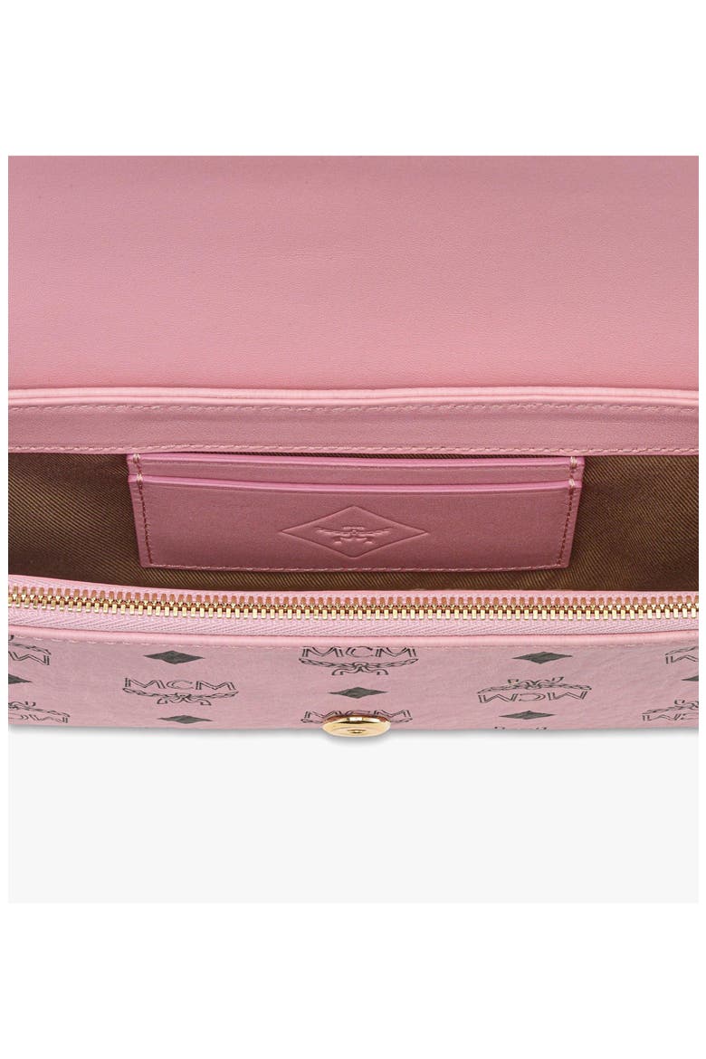 Aren Crossbody Wallet in Visetos, Alternate, color, Soft Pink