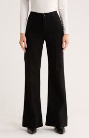 Seven7 Pintuck Wide Leg Jeans