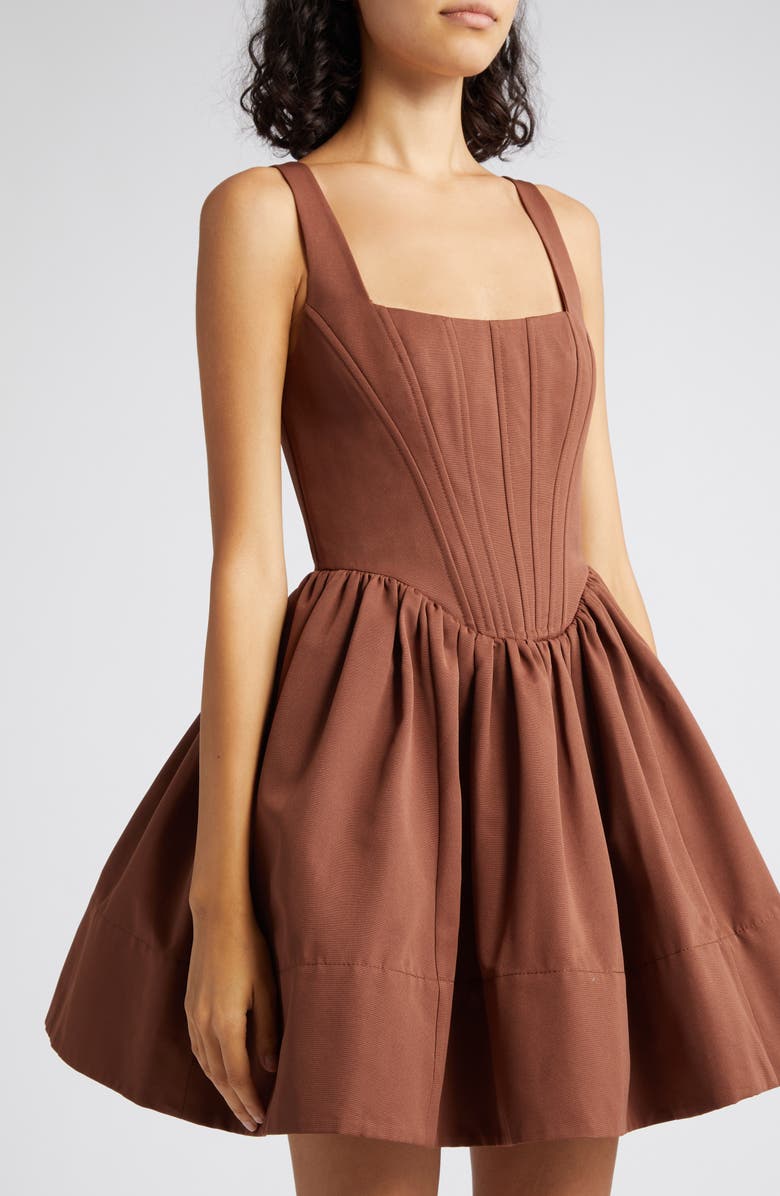 STAUD Landscape Cotton Blend Dress, Alternate, color, Clove