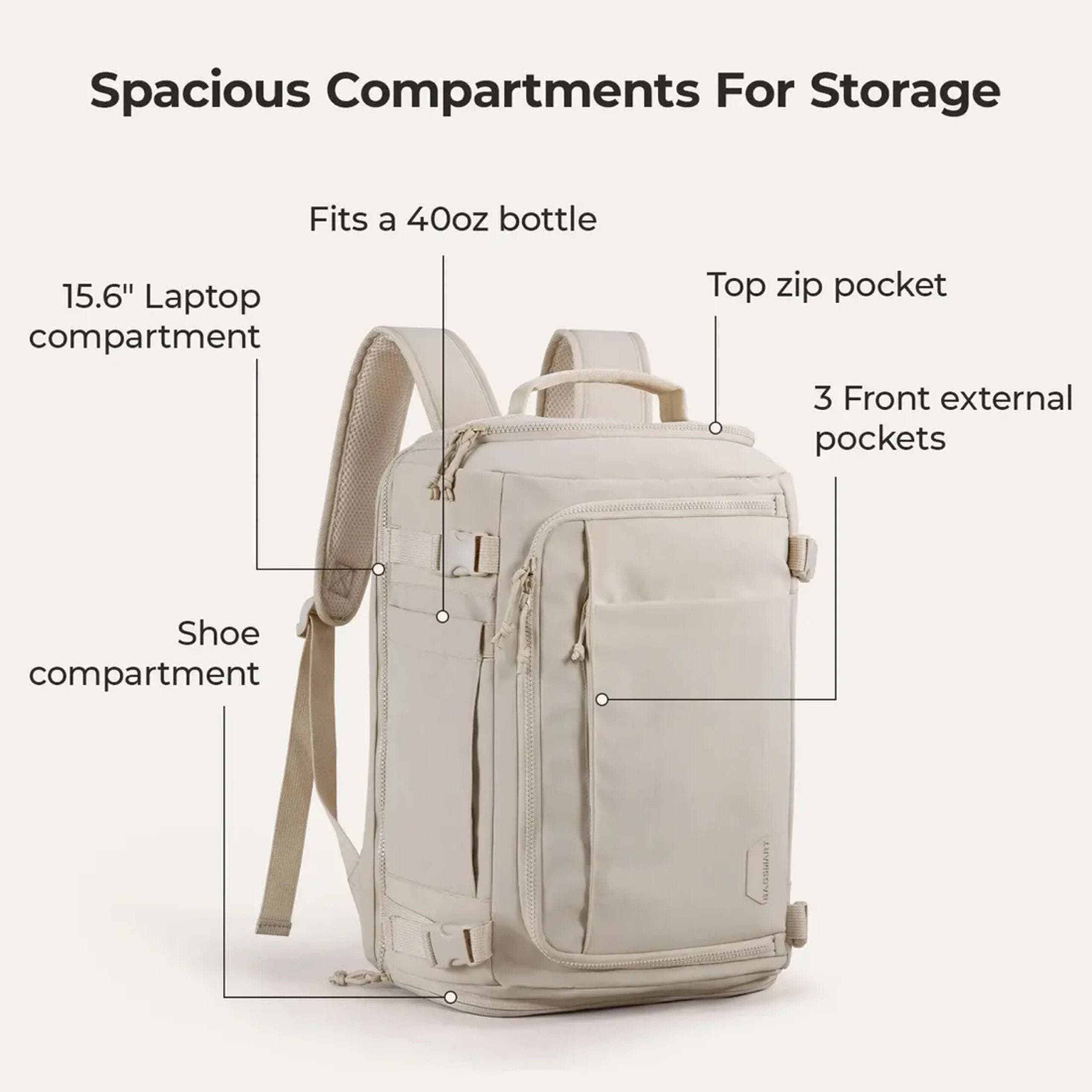 Blast Quick Access Carry On Travel Backpack - 28L-38L Extended, Alternate, color, Beige