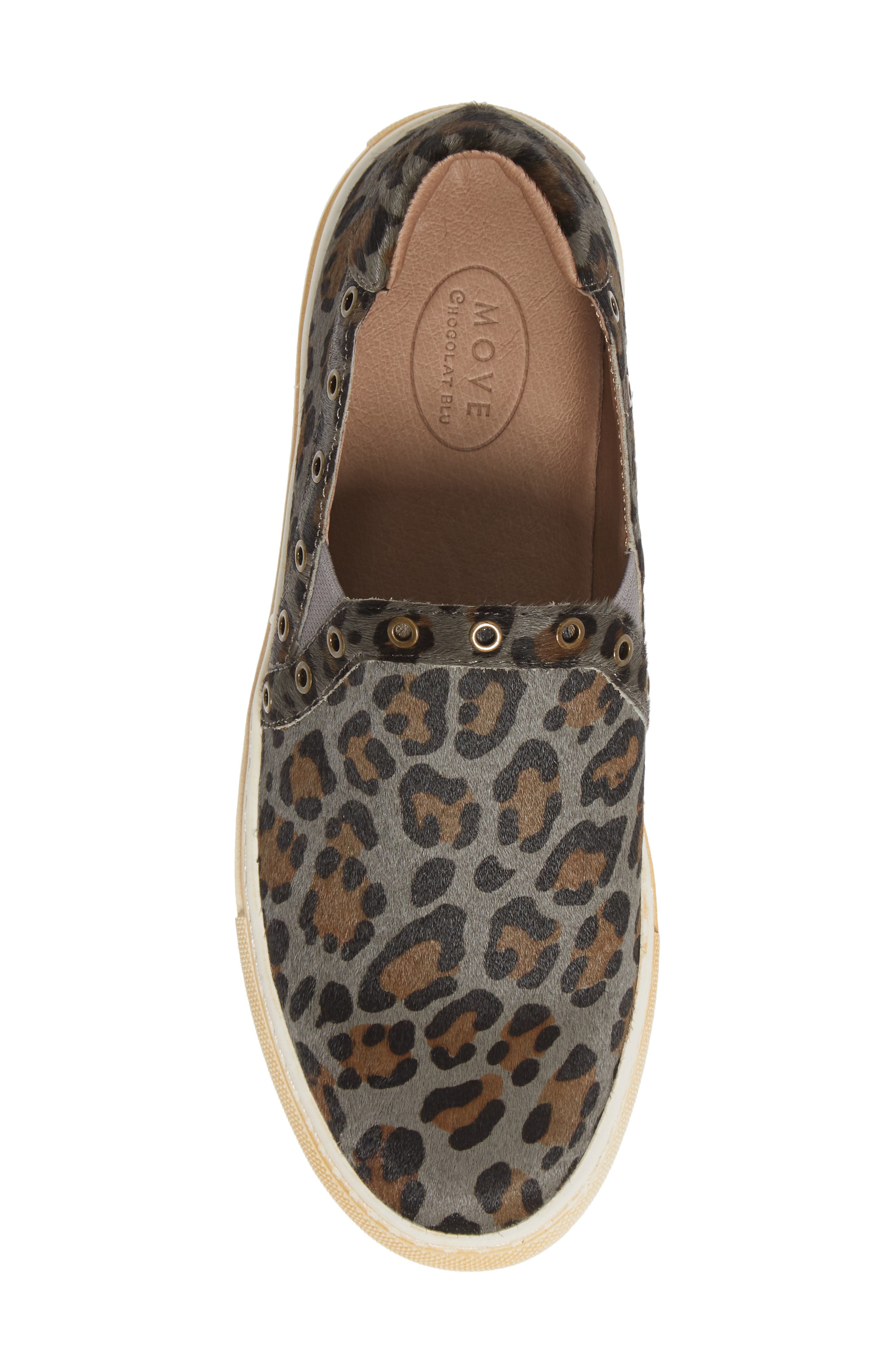 Noella Slip-On Sneaker, Alternate, color, ASH LEOPARD CALF HAIR