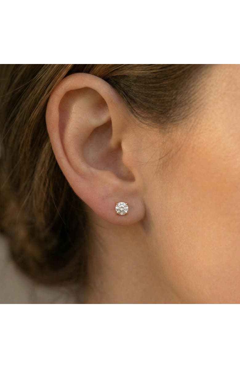 Bliss Diamond 1 1/2ct tw Lab Grown Round Cut Diamond Studs 14k Gold Earrings, Alternate, color, 14K Yellow Gold