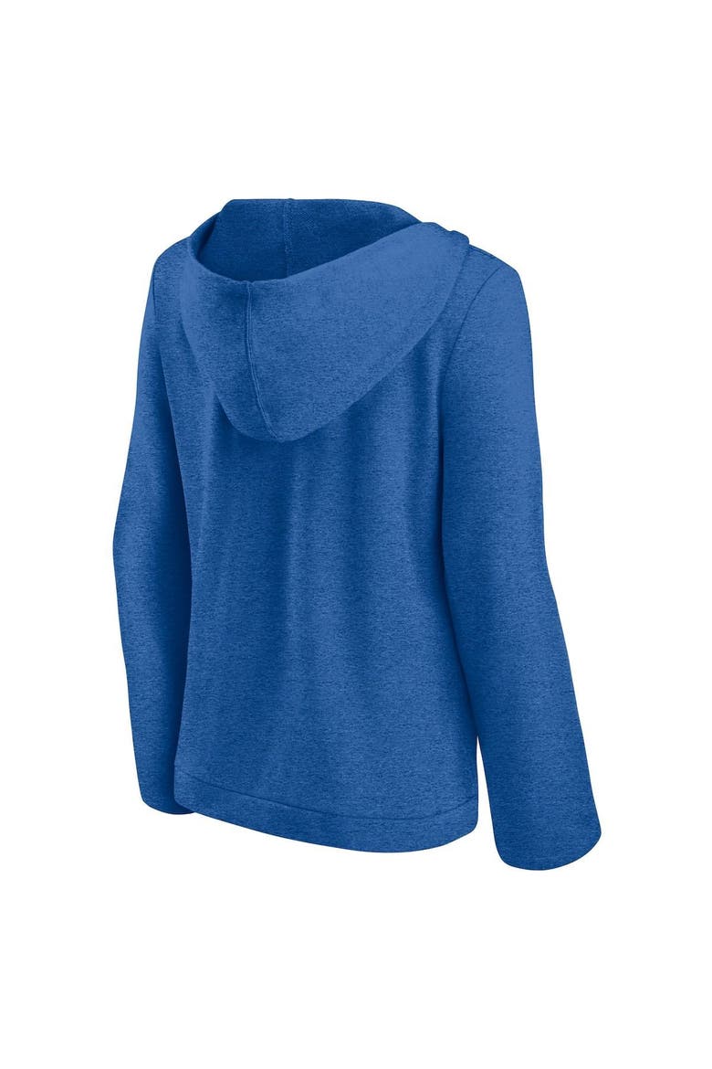 Women's Fanatics Branded Heathered Royal Denver Broncos First Team Flowy Pullover Hoodie, Alternate, color, Heather Royal