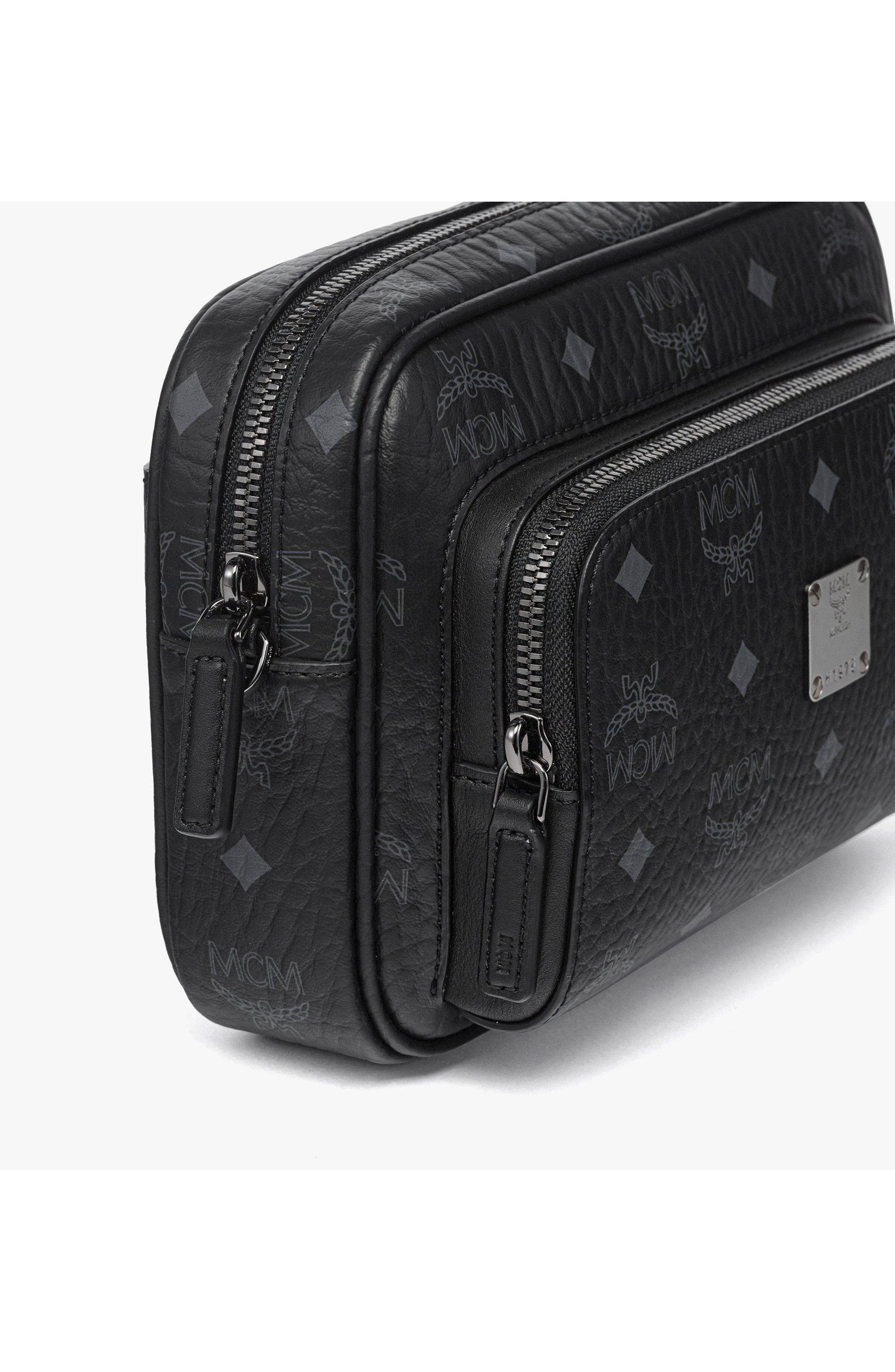Small Aren Crossbody in Visetos, Alternate, color, Black