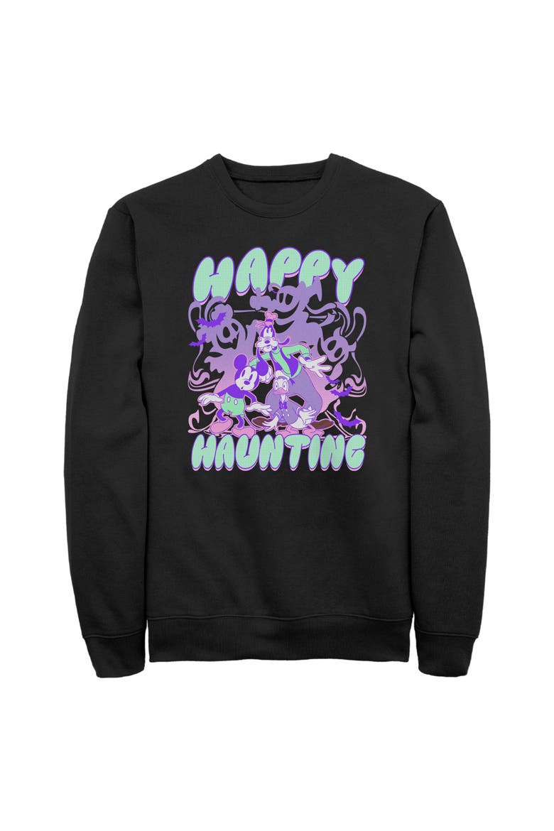 Mens Mickey & Friends Happy Haunting Sweatshirt, Main, color, Black