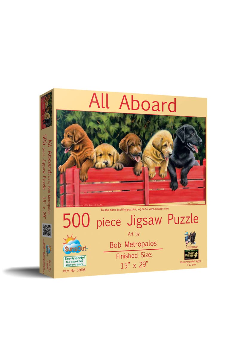 Sunsout All Aboard 500 piece Jigsaw Puzzle for Adults, Main, color, Multicolor