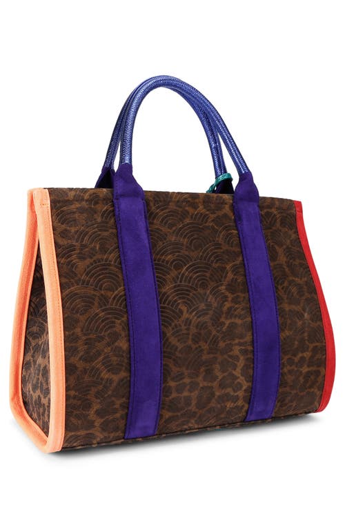 Kurt Geiger London Southbank Suede Tote In Brown