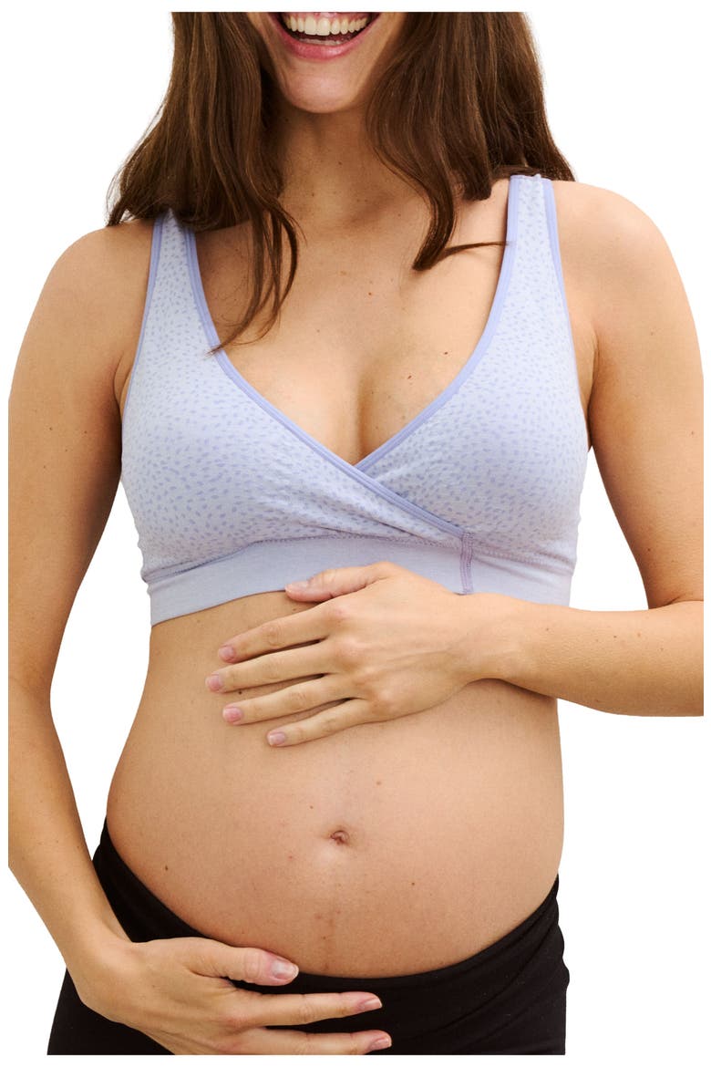 The Jacquard Dream Feed Nursing and Sleep Bra, Main, color, Light-Blue