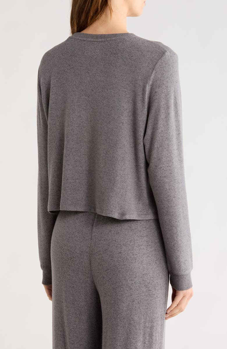 Abound Easy Cozy Crew Pajama Sweatshirt, Alternate, color, Grey Charcoal Heather