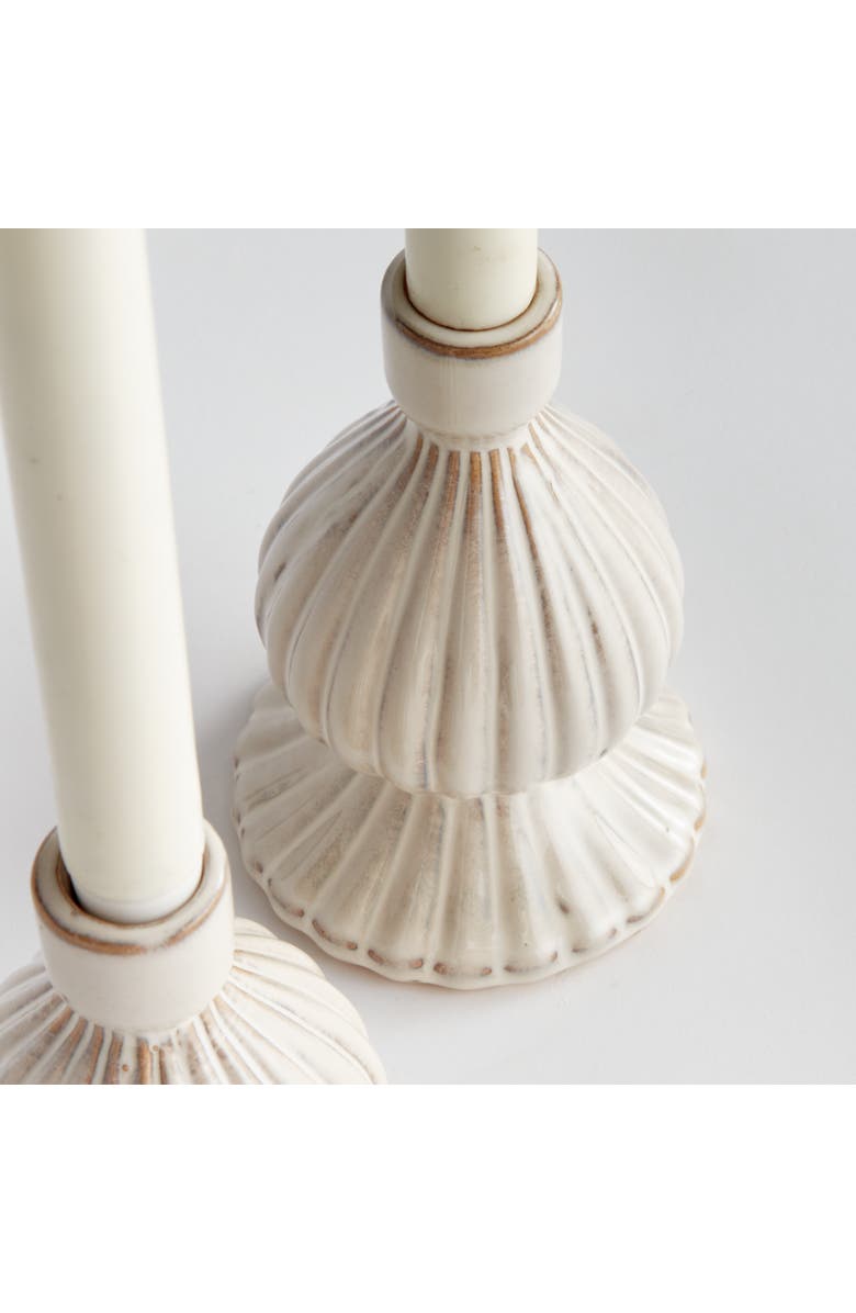 Napa Home & Garden Mela Taper Candle Holders Set of 2, Alternate, color, Off-White