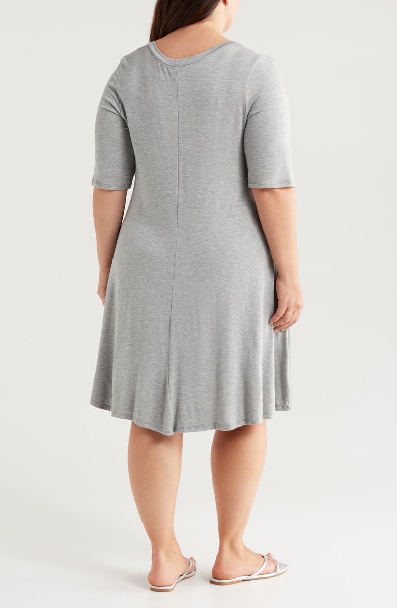 24seven Comfort Apparel Pocket Dress, Alternate, color, Heather