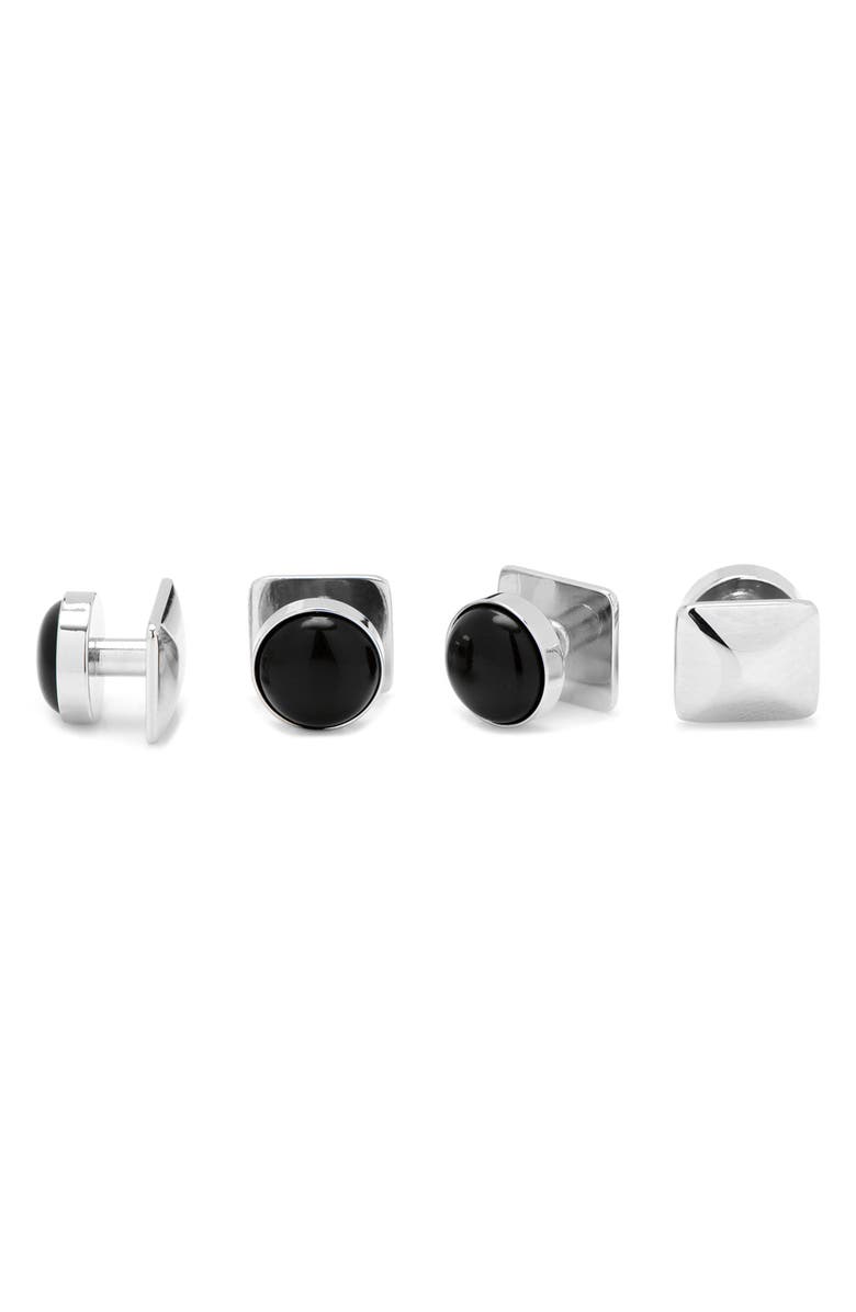 Cufflinks, Inc. Onyx Studs Set, Alternate, color, Black