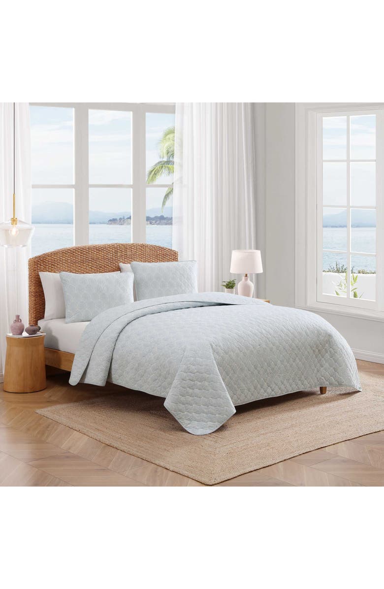 Tommy Bahama Line Palms Cotton Quilt & Sham Set, Alternate, color,