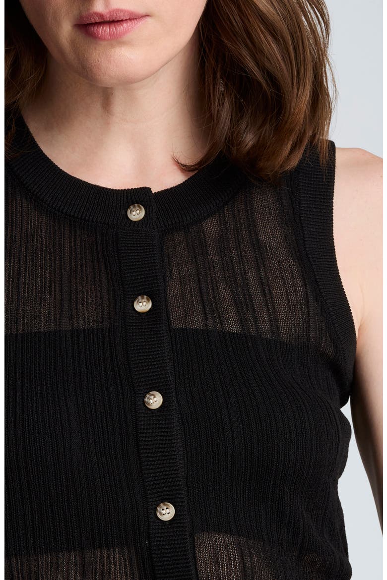Rib Knit Vest, Alternate, color, BLACK