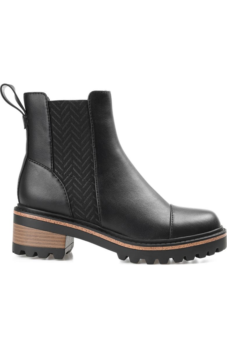 Journee Collection Journee Colleciton Mirette Lug Sole Chelsea Boot, Alternate, color, Black