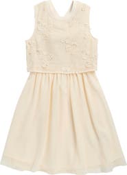 Reiss Kids' Gianna Floral Embroidered Dress