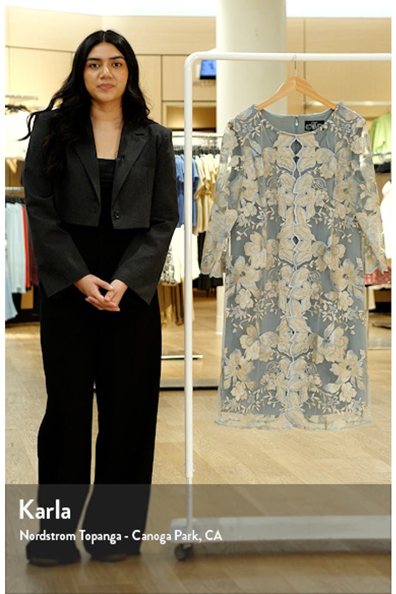 Embroidered Mock Jacket Cocktail Dress video