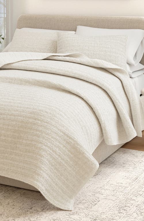 Woven & Weft Waffle Weave 3-piece Quilt Set In Brown