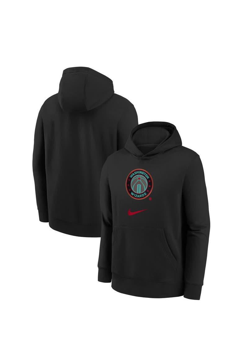 Youth Nike Black Washington Wizards 2023/24 City Edition Essential Pullover Hoodie, Main, color, Black