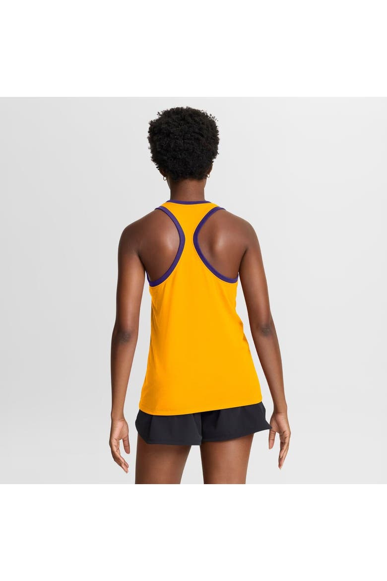 Women's Nike Gold LSU Tigers Uni Name Tri-Blend Dri-FIT Tank Top, Alternate, color, Gold
