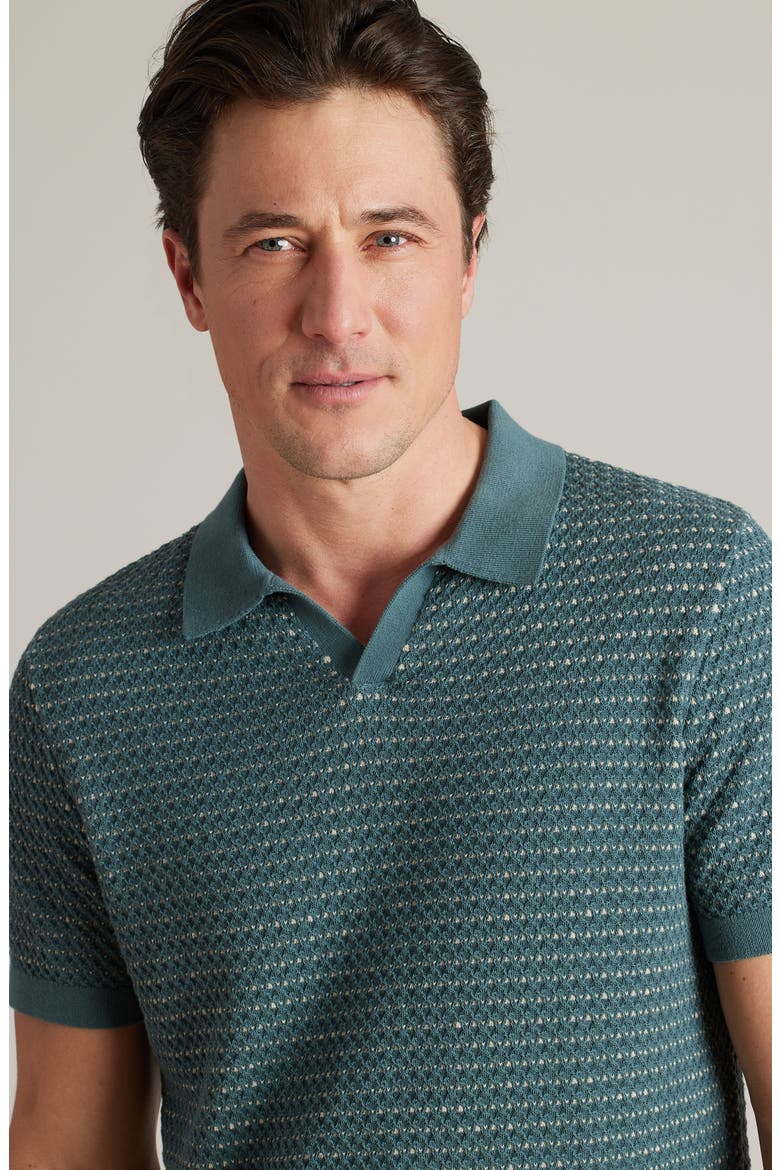 Johnny Collar Polo, Alternate, color, TIDAL GREEN/SANDSTONE