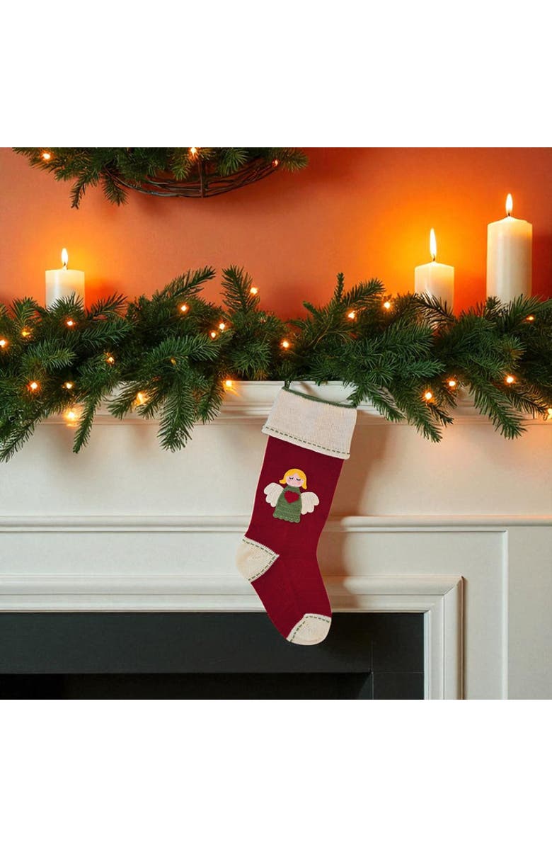 Melange Collection Angel Stocking, Alternate, color, Red