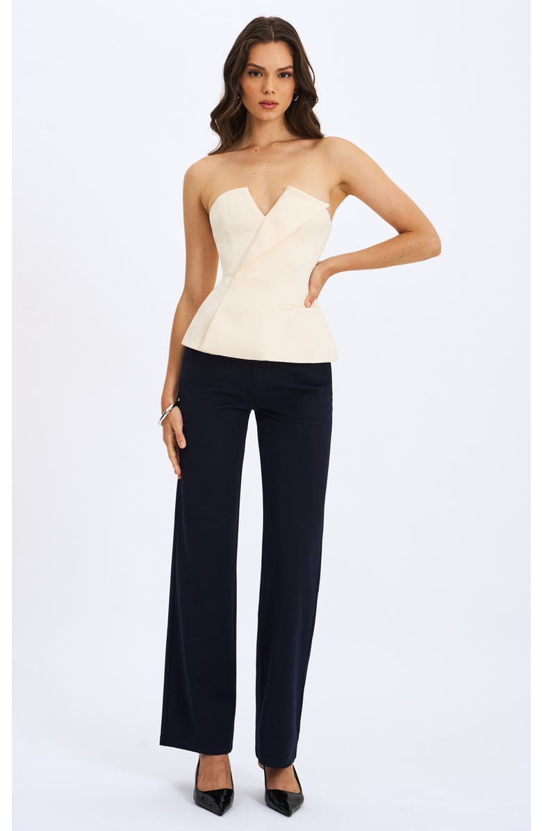 Miss Circle Yanin Low-Rise Straight Leg Pants, Alternate, color, Navy