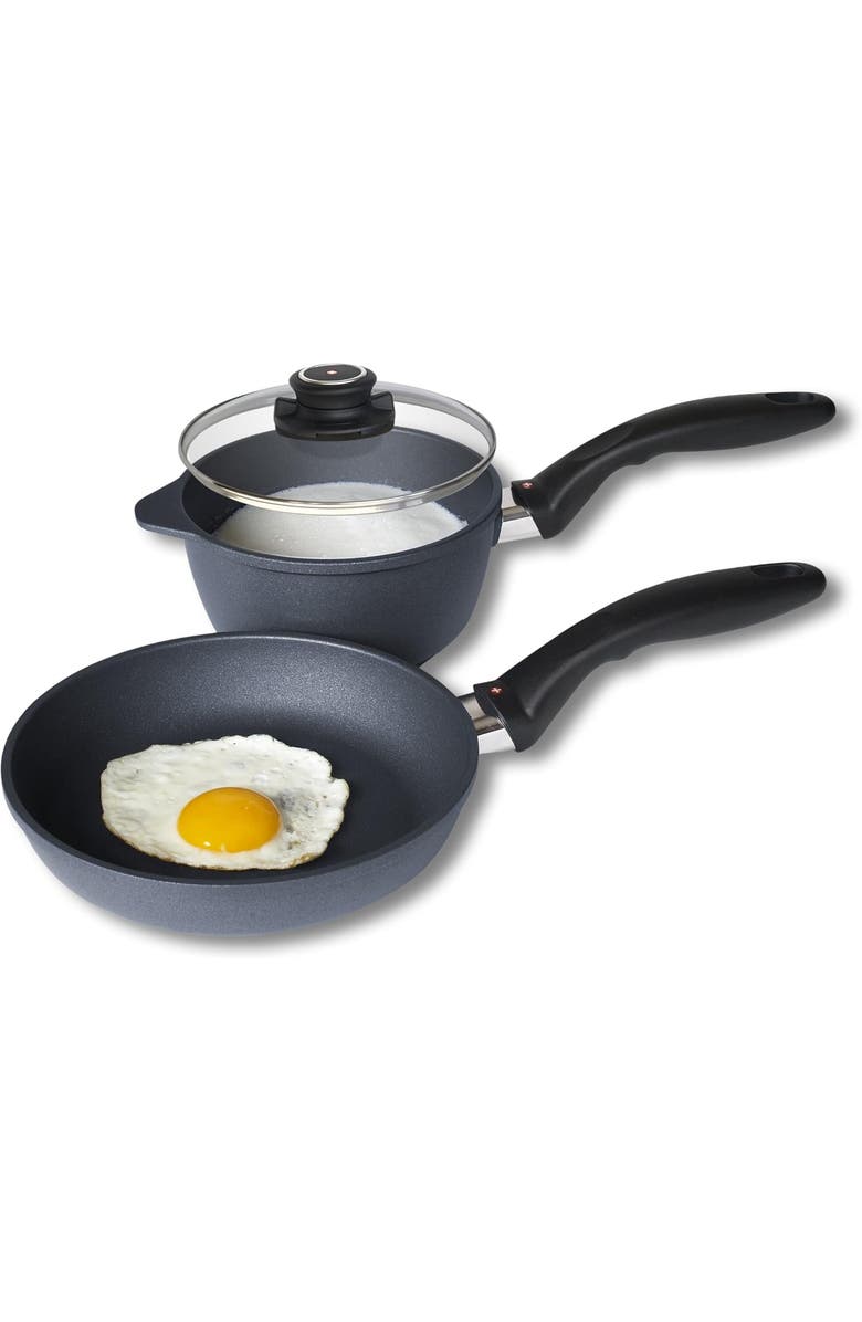 Swiss Diamond HD Nonstick 3 Piece Cookware Set with Fry Pan & Saucepan, Alternate, color,