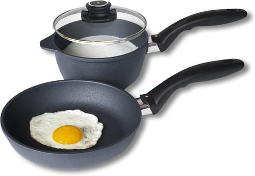 SWISS DIAMOND SWISS DIAMOND HD NONSTICK 3 PIECE COOKWARE SET WITH FRY PAN & SAUCEPAN 