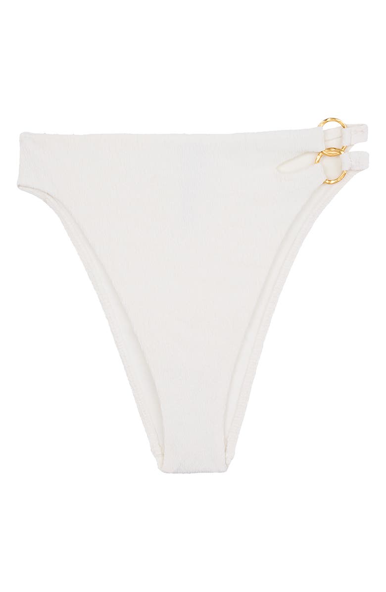 ViX Paula Hermanny Firenze Jolie High Waist Bikini Bottoms, Alternate, color, White