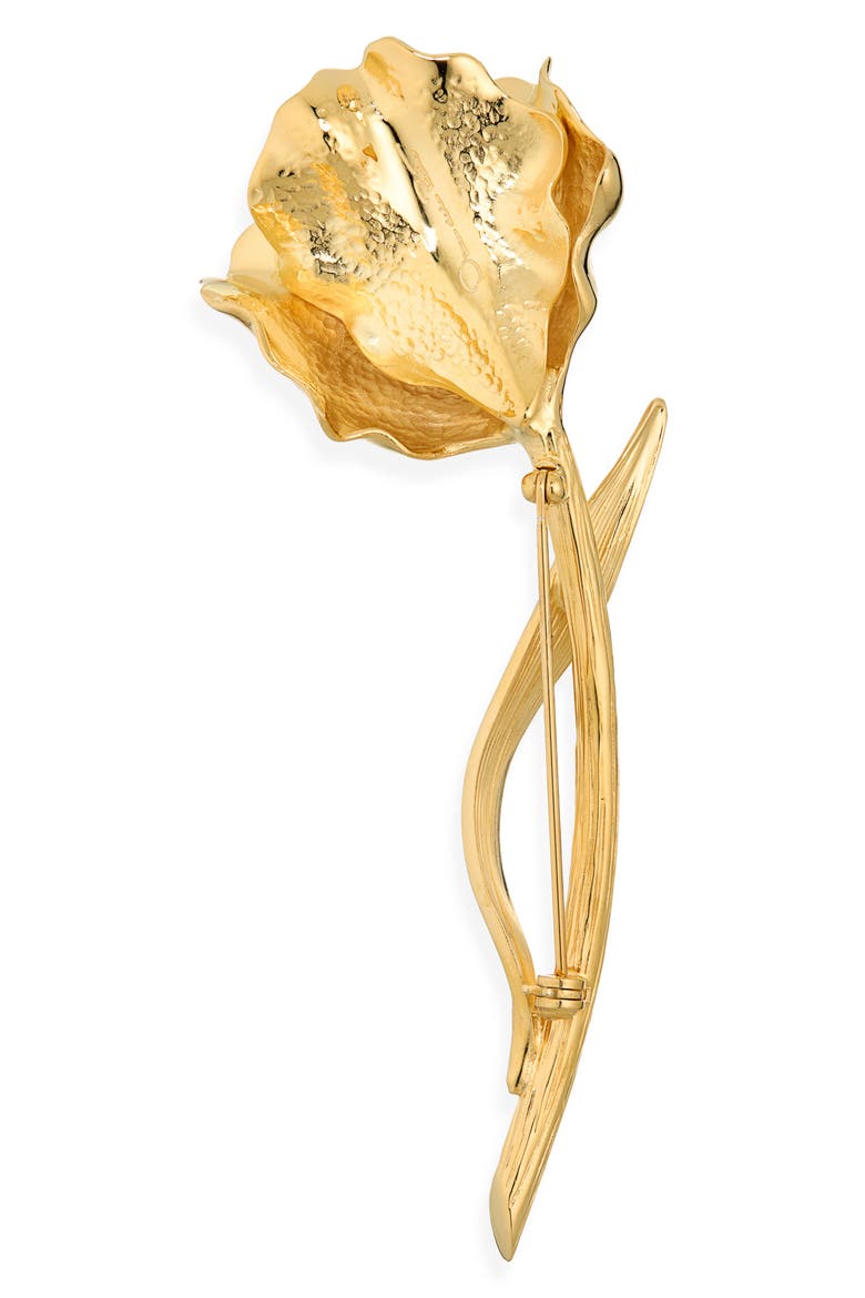 Iris Bud Brooch, Alternate, color, GOLD