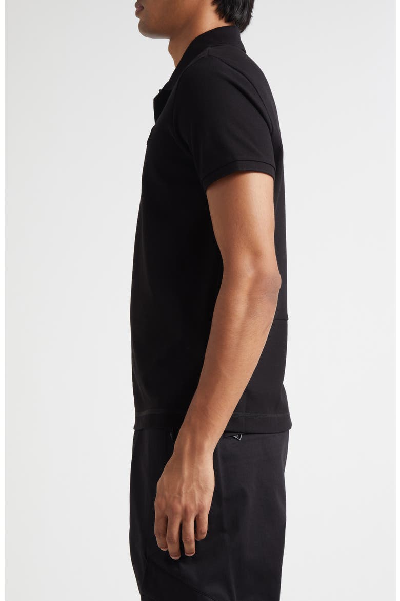 Logo Cotton Piqué Polo, Alternate, color, BLACK