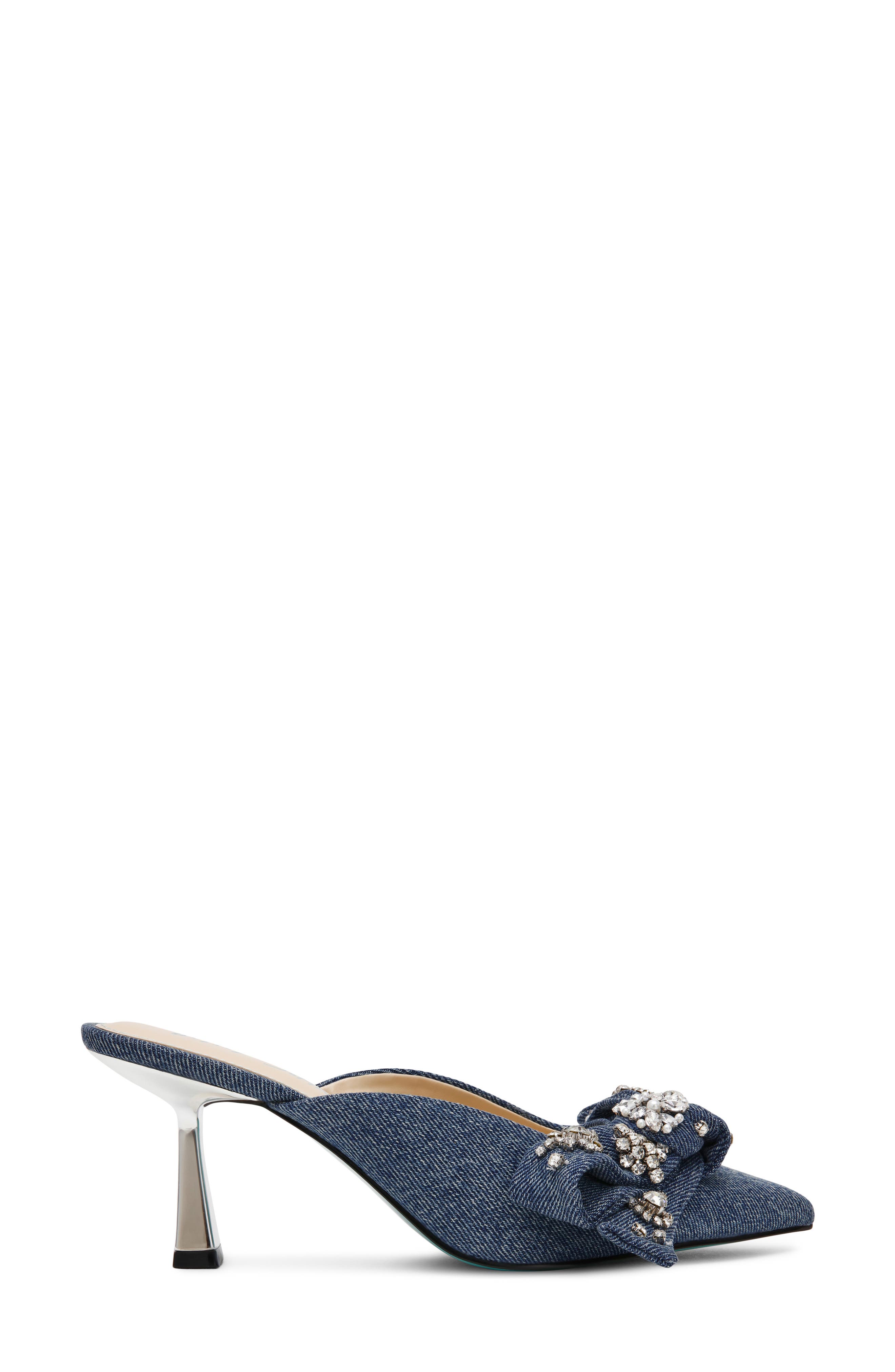 Kena Pointed Toe Mule, Alternate, color, DENIM