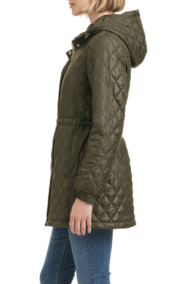 water resistant diamond quilted jacket, Alternate, color, NEW DARK OLIVE