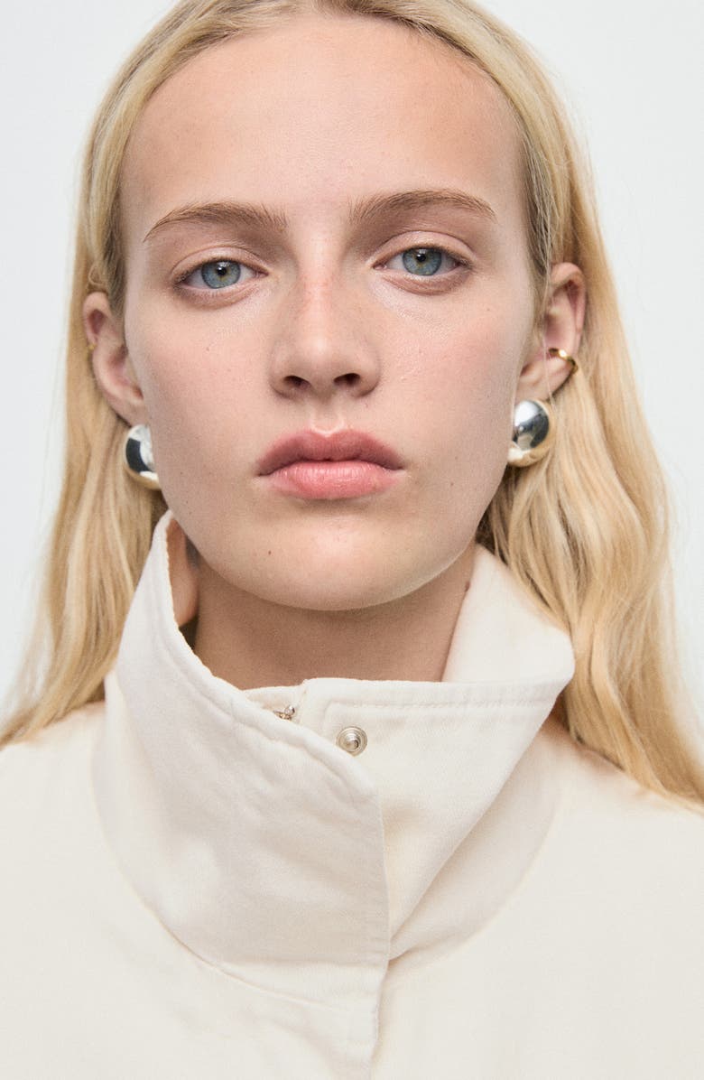 MANGO Ramona Denim Coat, Alternate, color, Off White