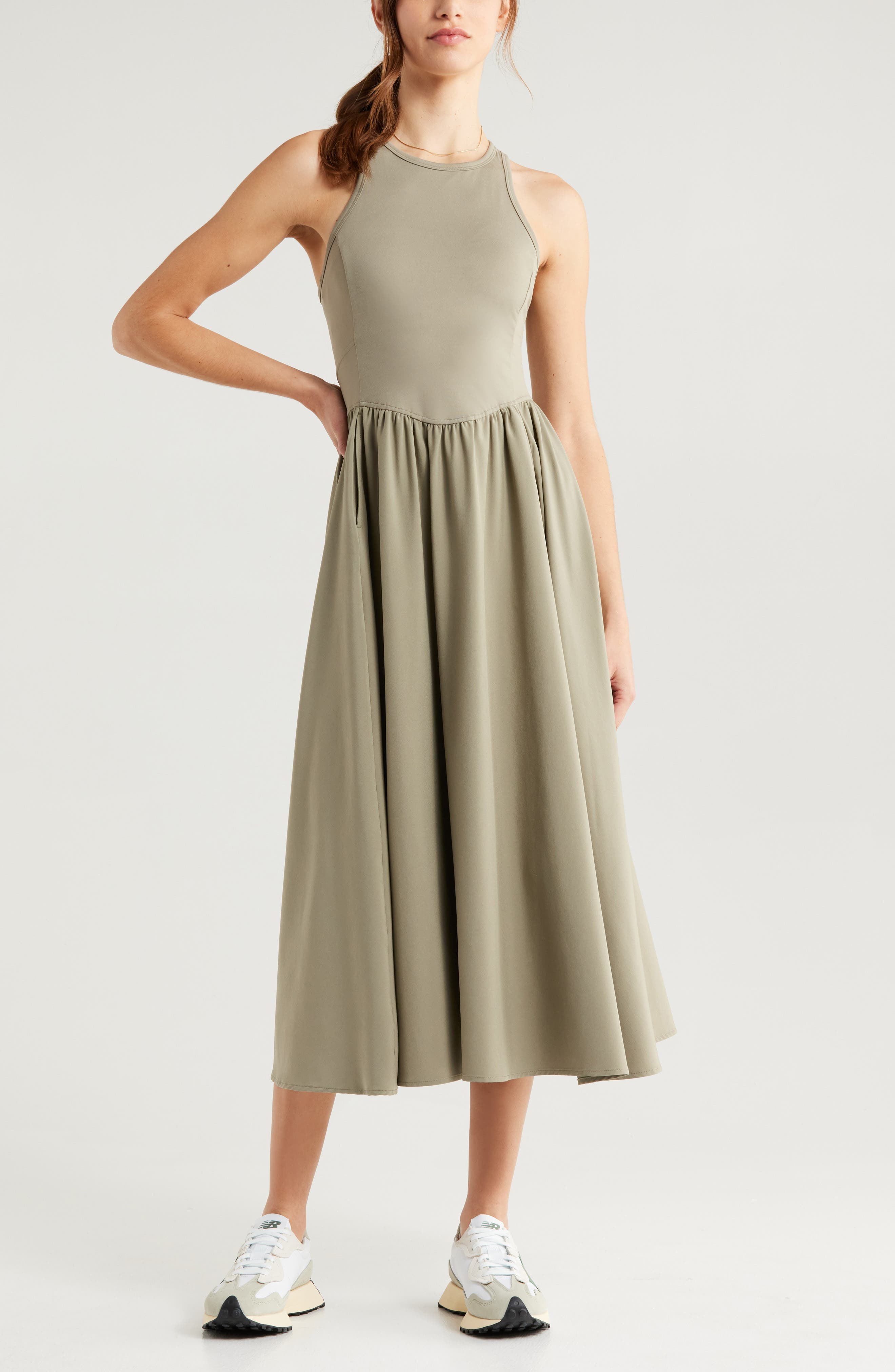 Zella Effortless Cutout Back Hybrid Dress