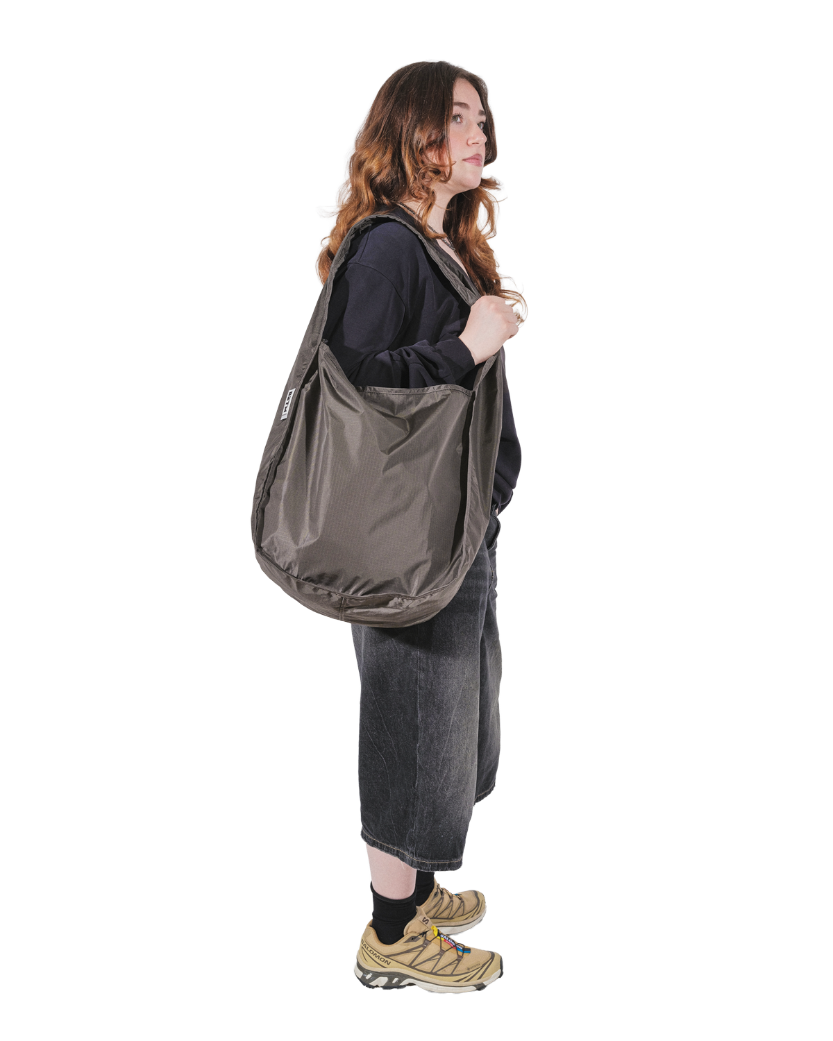 Packable Tote, Alternate, color, Charcoal