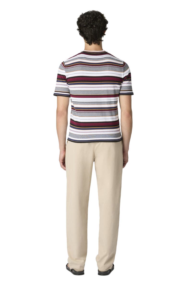 Missoni Striped Crew-neck Cotton T-shirt With Embroidered Logo Lettering, Alternate, color,
